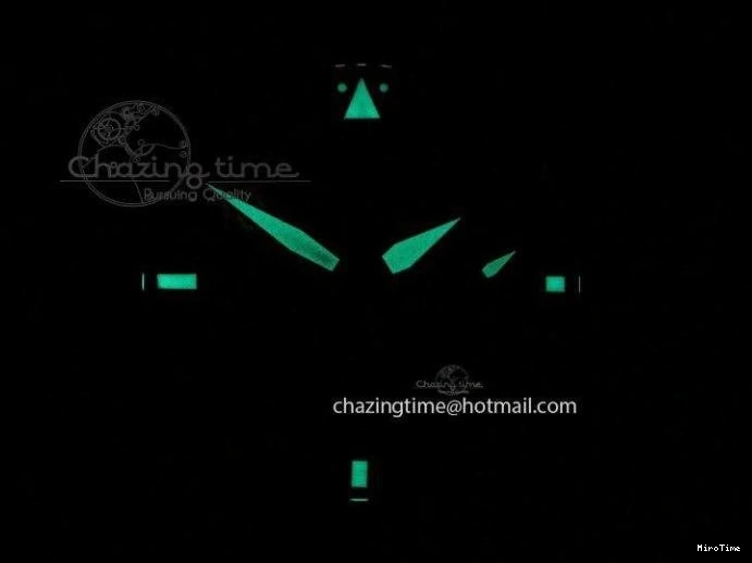 MIROTIME 0308 Big Pilot Top Gun Miramar PVD Plated Titanium on Green Nylon Strap A23J Refined 7398